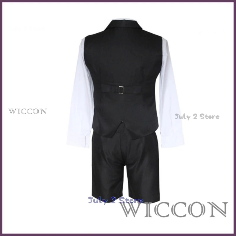 อะนิเมะบัตเลอร์สีดํา Alois Trancy คอสเพลย์ชุดวิกผม Tailcoat Coat เสื้อกั๊กชุดเต็มชุดผู้ใหญ่ชายฮาโลวีน Carnival ชุด