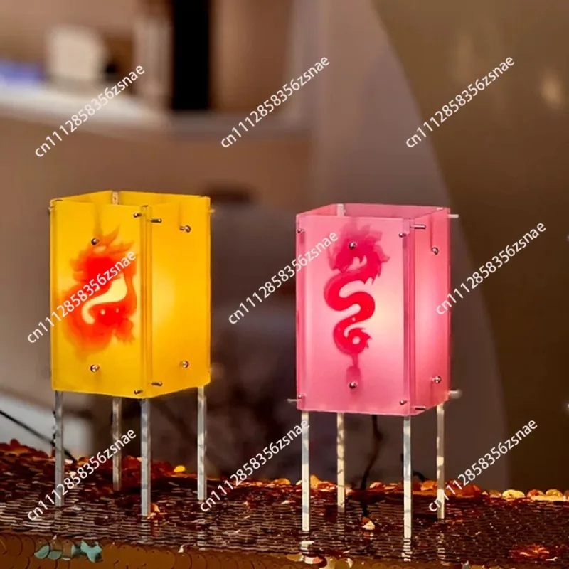 New Chinese designer desktop atmosphere table lamp ornament bedroom bedside lamp gift gift merry christmas