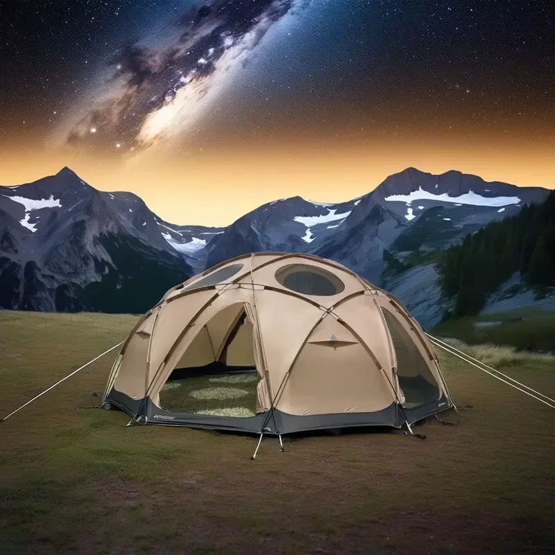 Automatic Dome Tent Family Camping Outdoor Waterproof Glamping Ball Tent 5+ Person Large Size