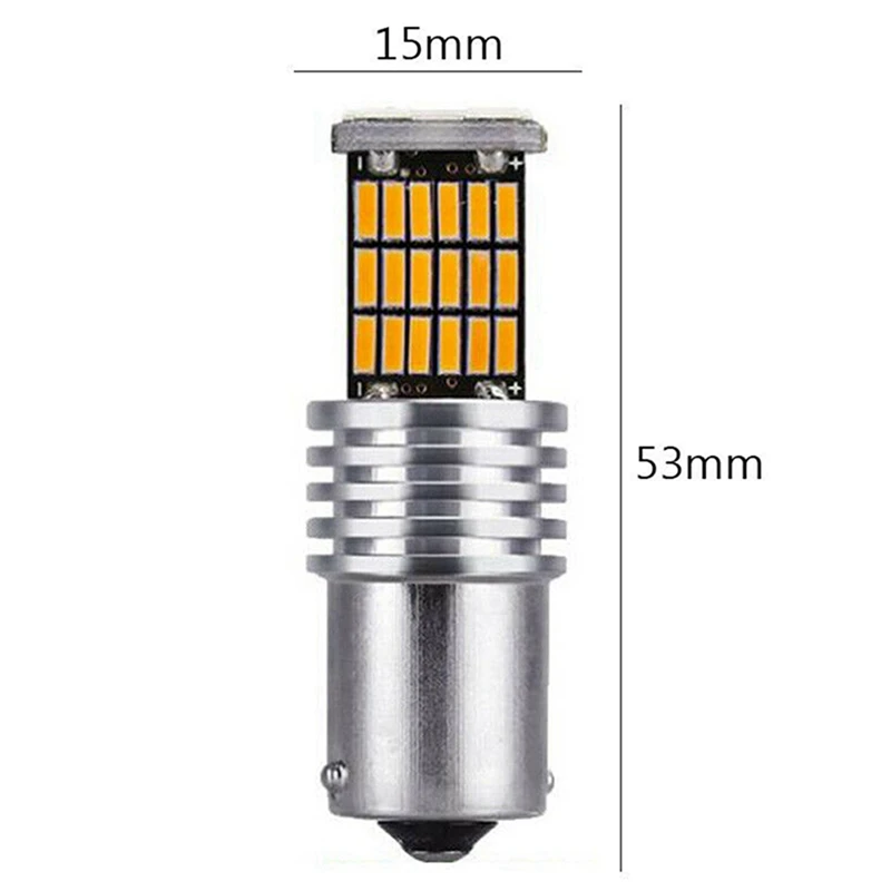 6X1156 Amber 7506 P 21W Led-Lampen Ba 15S Gele Voorste Achterste Richtingaanwijzers