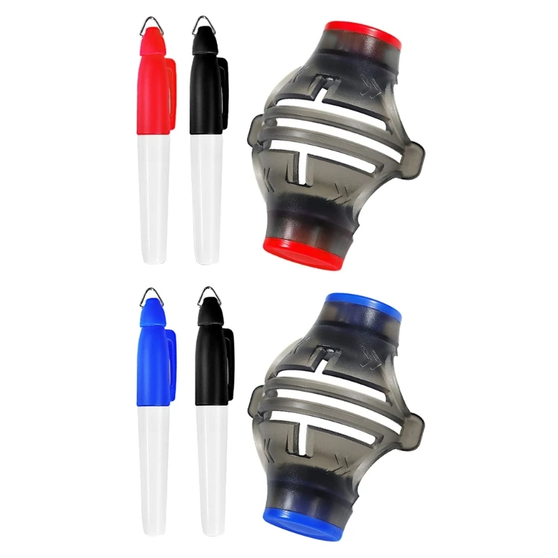 Golf Ball Line Liner Marking Alignment Putting Tool Golf Ball Line Marker 360-Degree Rotation Drawing Tool and Mark Pen
