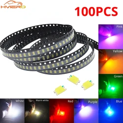 100pcs 1206 SMD SMT Lamp Super Bright Chip Light Bead LED Emitting Bulbs Diodes Module Decoration Garden Ceiling Atmosphere Neon