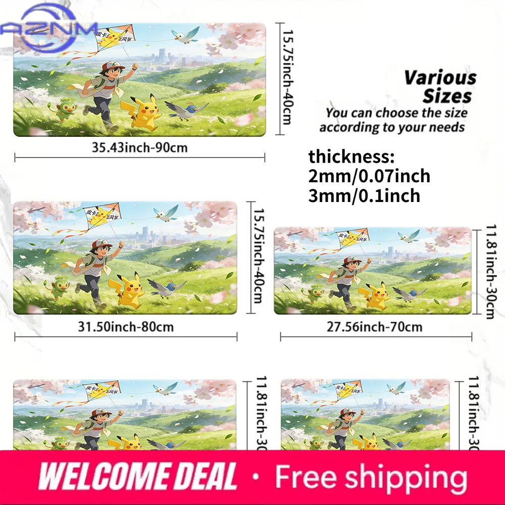 

Pokemon Ash & Eevee Starry Desert TCG Playmat Non-Slip Washable Gaming Mouse Pad