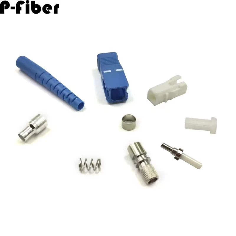 Optical fiber connector 50pcs SC/FC/ST/LC UPC single mode single core loose fitting sleeve optical fiber 3.0MM wire diameter