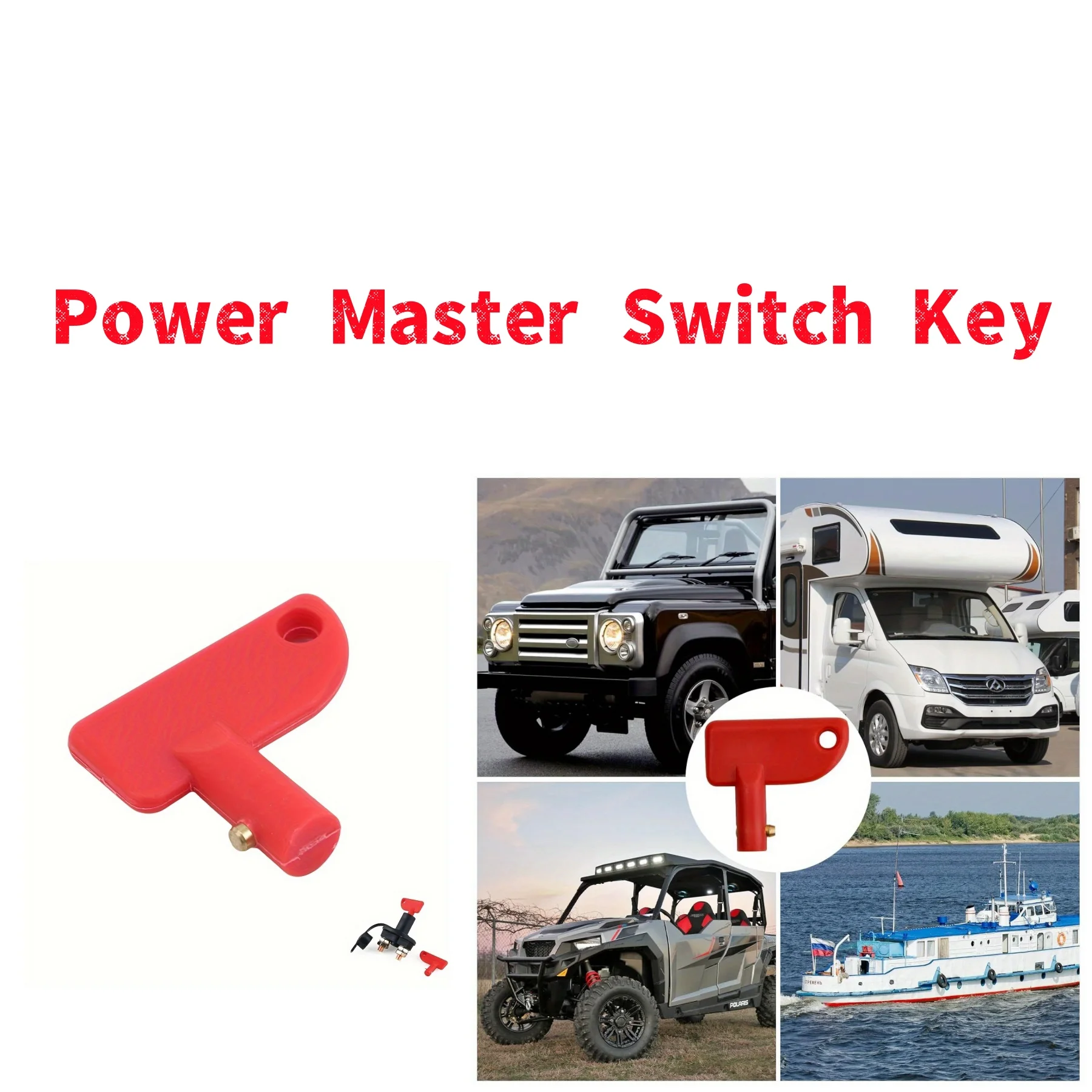 1Pcs Car Battery Switch Key Car Battery Switch Isolator Replacement Part For Car Boat Rv Atv Interior Power Cut-Off Fittings