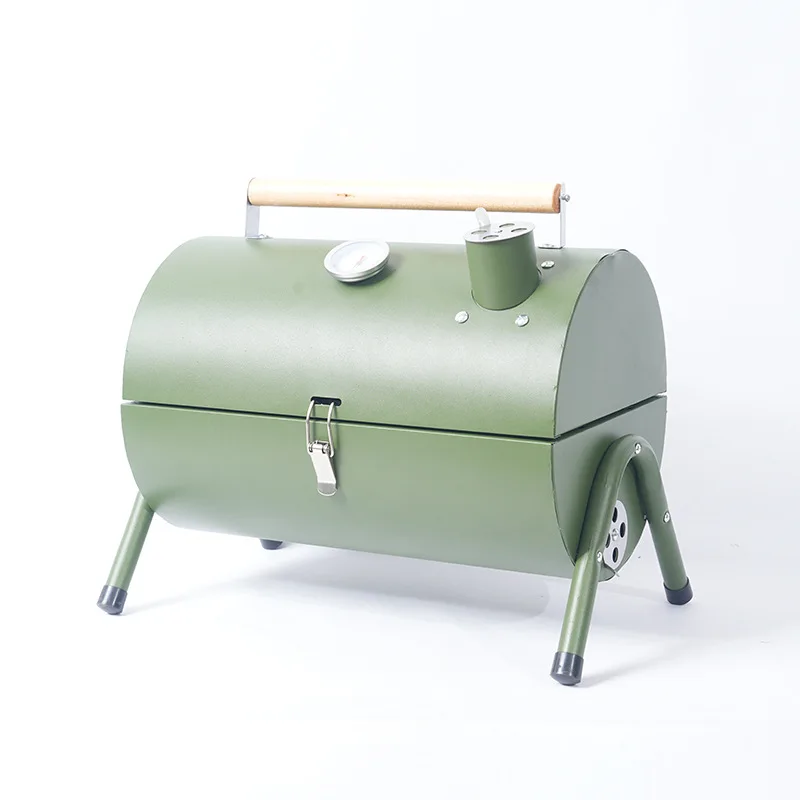 

Hot Sale Outdoor Barbecue Barrel Charcoal Tabletop Smoker Portable BBQ Grill