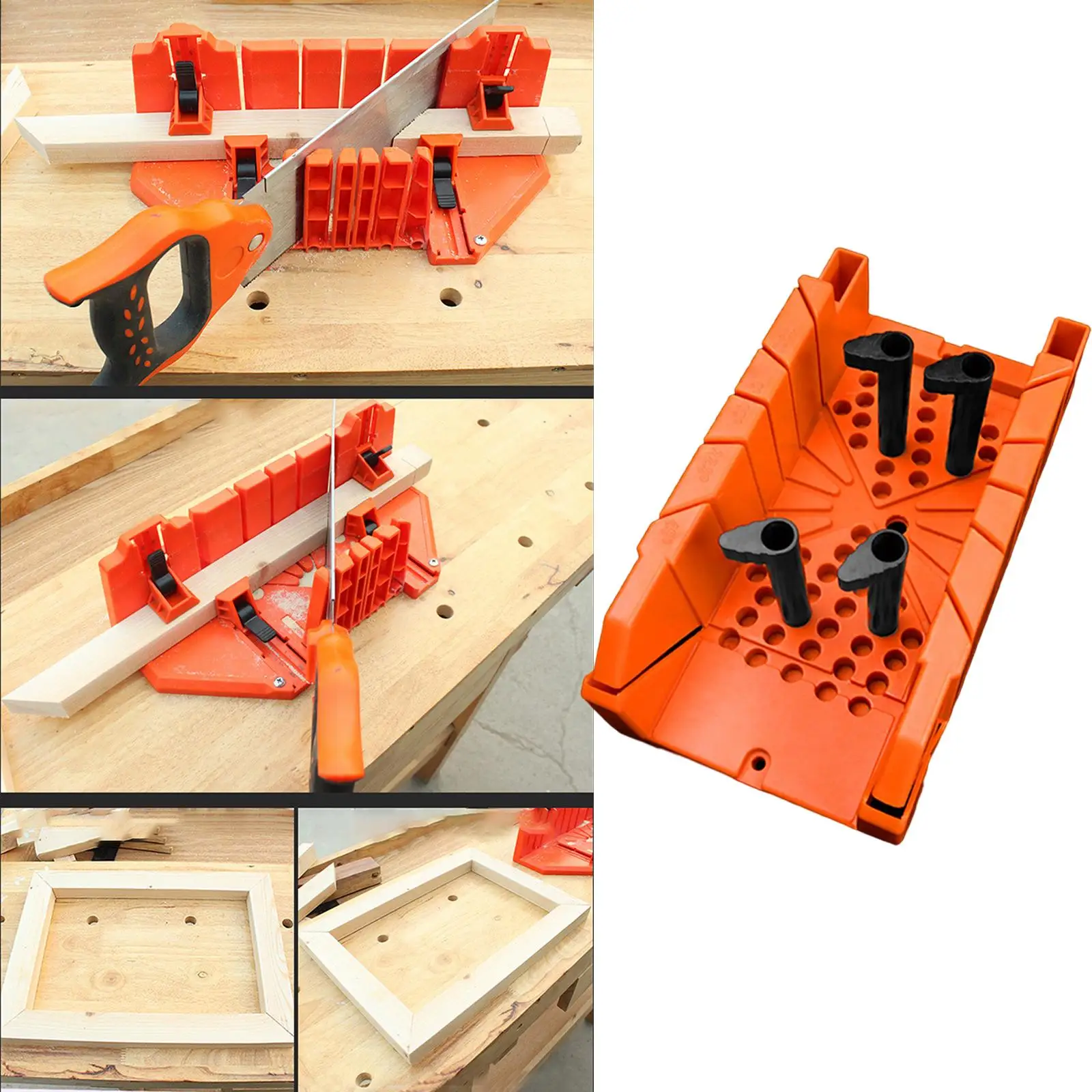 Multifunction Mitre Box Cutting Woodworking Cutting Holder ing Back Angle Cutting Box for Woodworker Carpenter