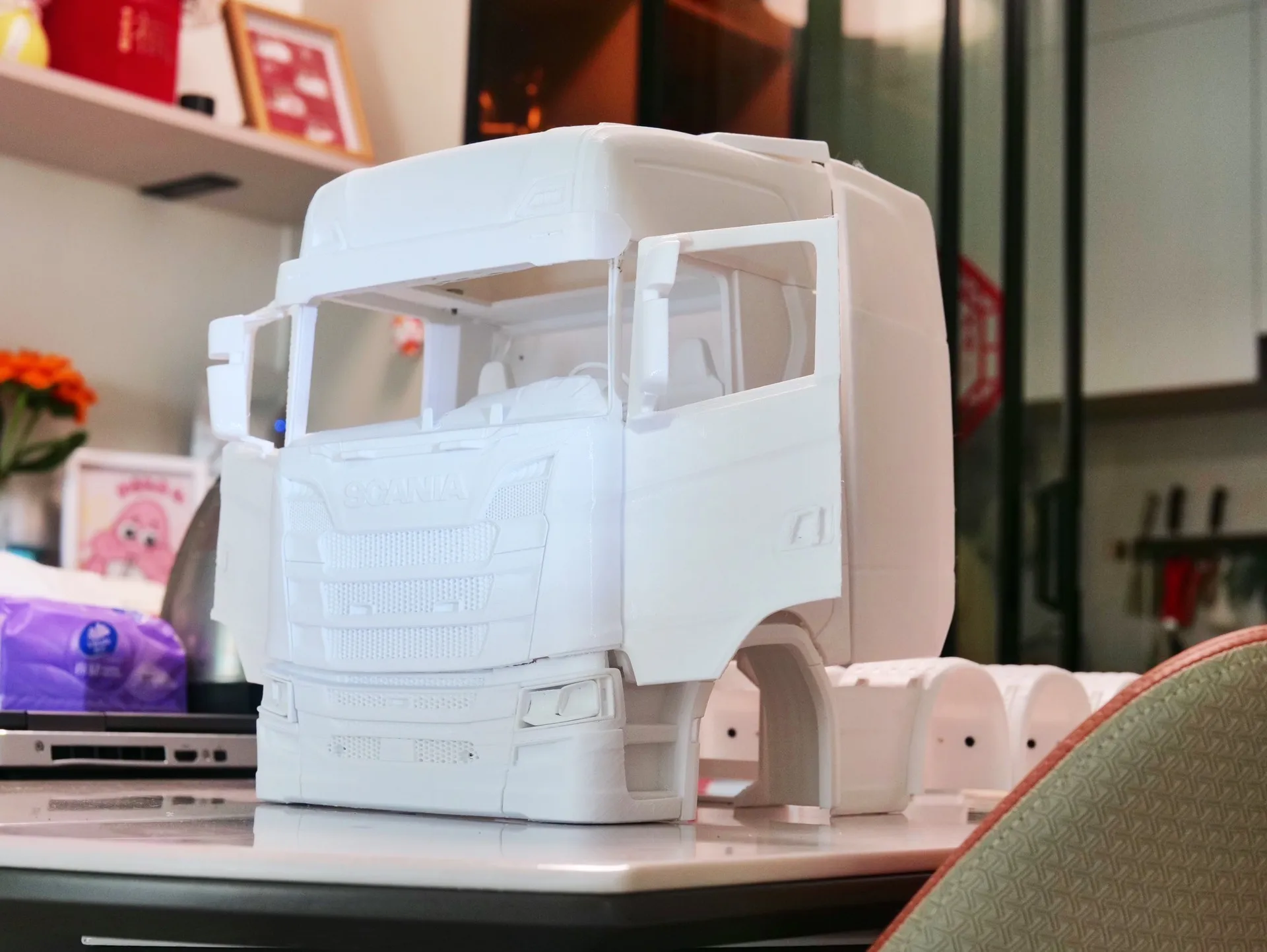 

3D Plastic Printed Cockpit Body Shell for 1/14 Tamiya RC Dump Truck 8x4 Trailer SCANIA 770S R620 R730 R470 Toys Car Parts