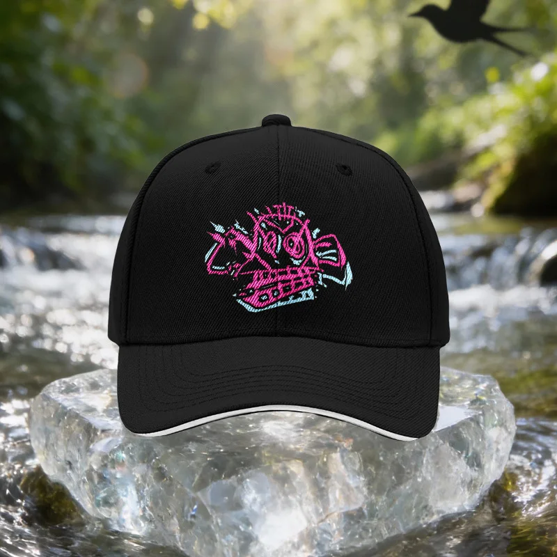 1pcs Pink Electric Light Skull Cap - Adjustable Unisex Baseball Hat with Skull & Iconic Icon, Lightweight Suitable for Travel, P