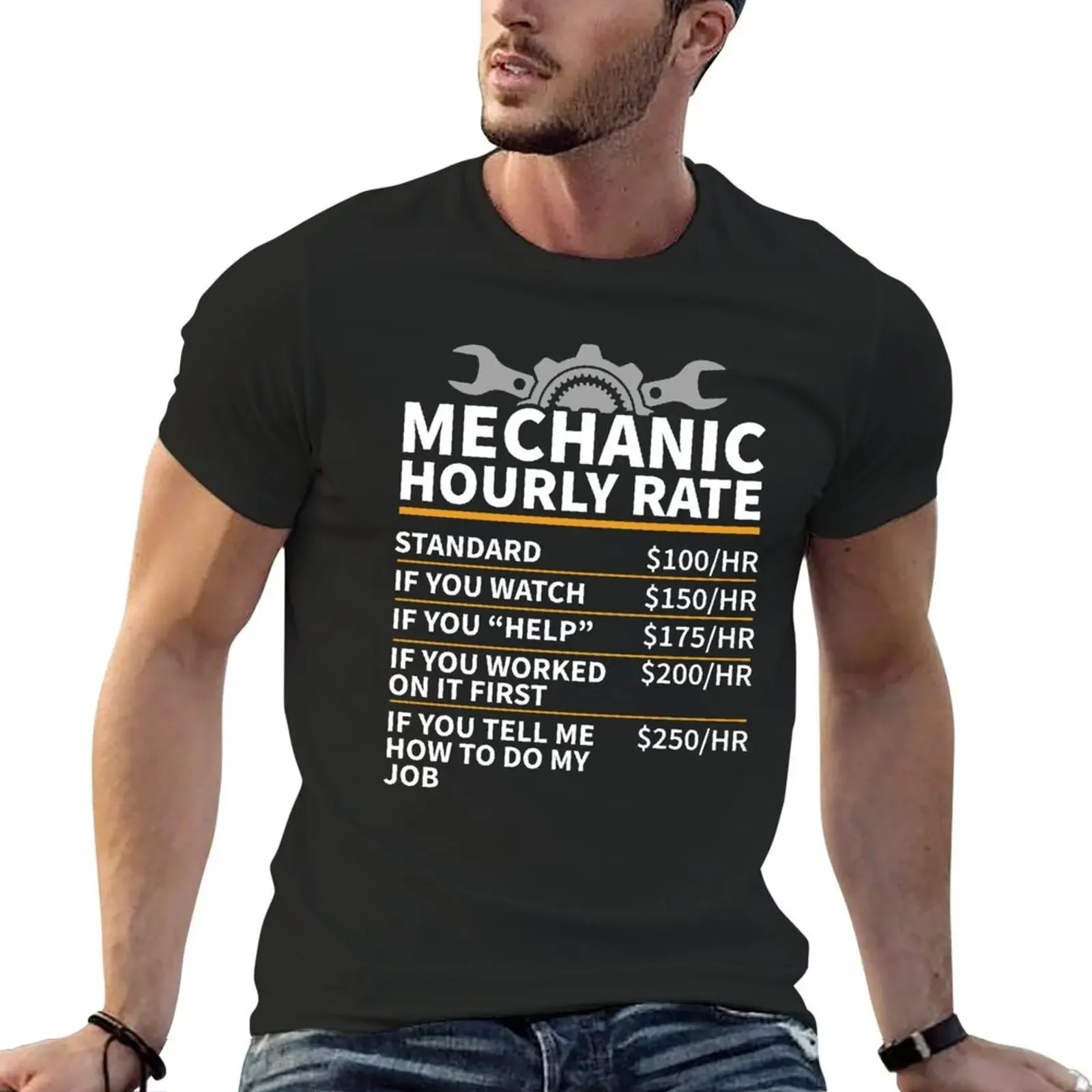 

Mechanic Hourly Rate T-Shirt oversized t shirt graphics boys whites cute clothes mens fashion