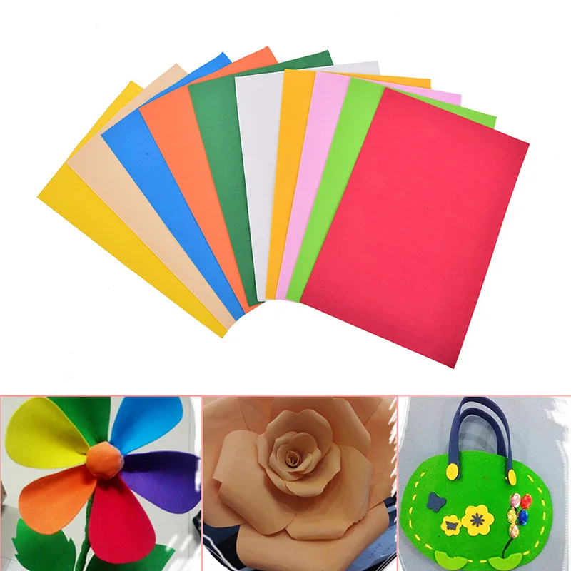 

10Pcs/Pack EVA Foam Sheets Handmade Paper Fun Kids Craft Gift 260x185x2mm