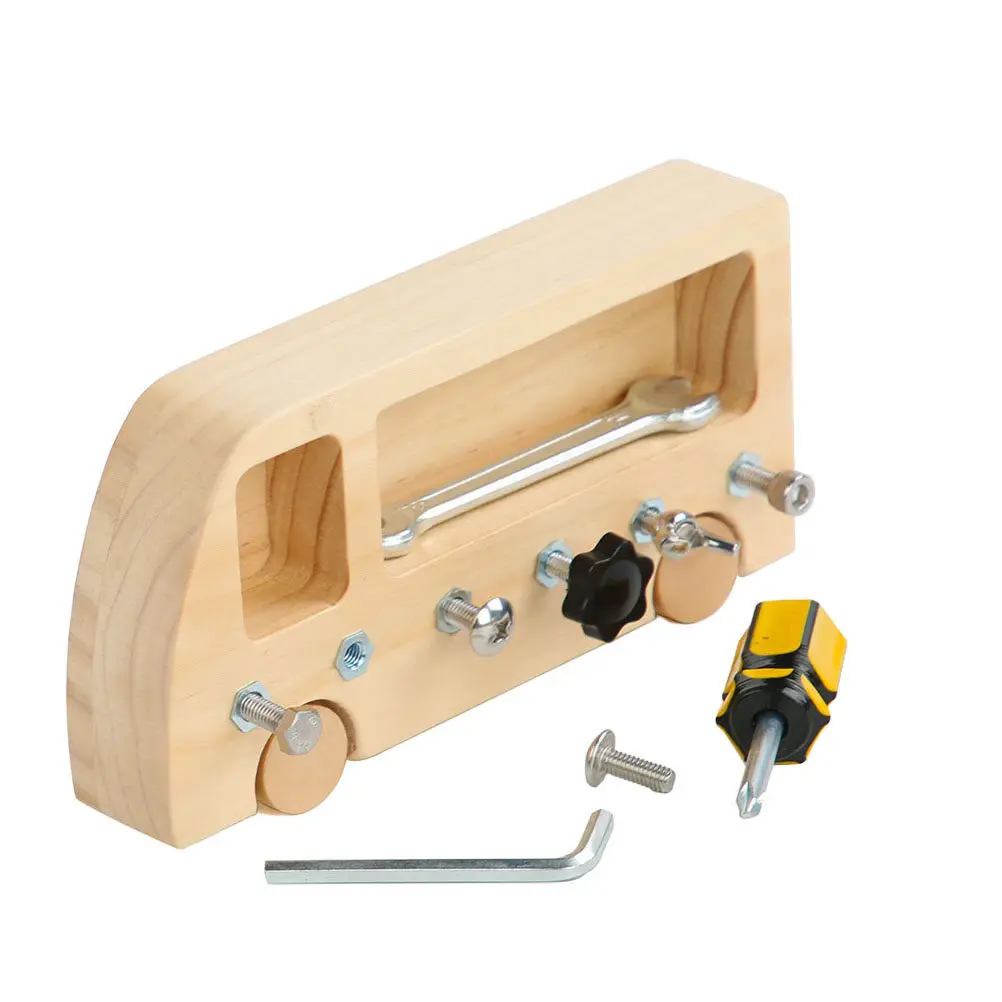 

Набор для развития моторики и творчества: интерактивная игра с деревянными винтами для детей