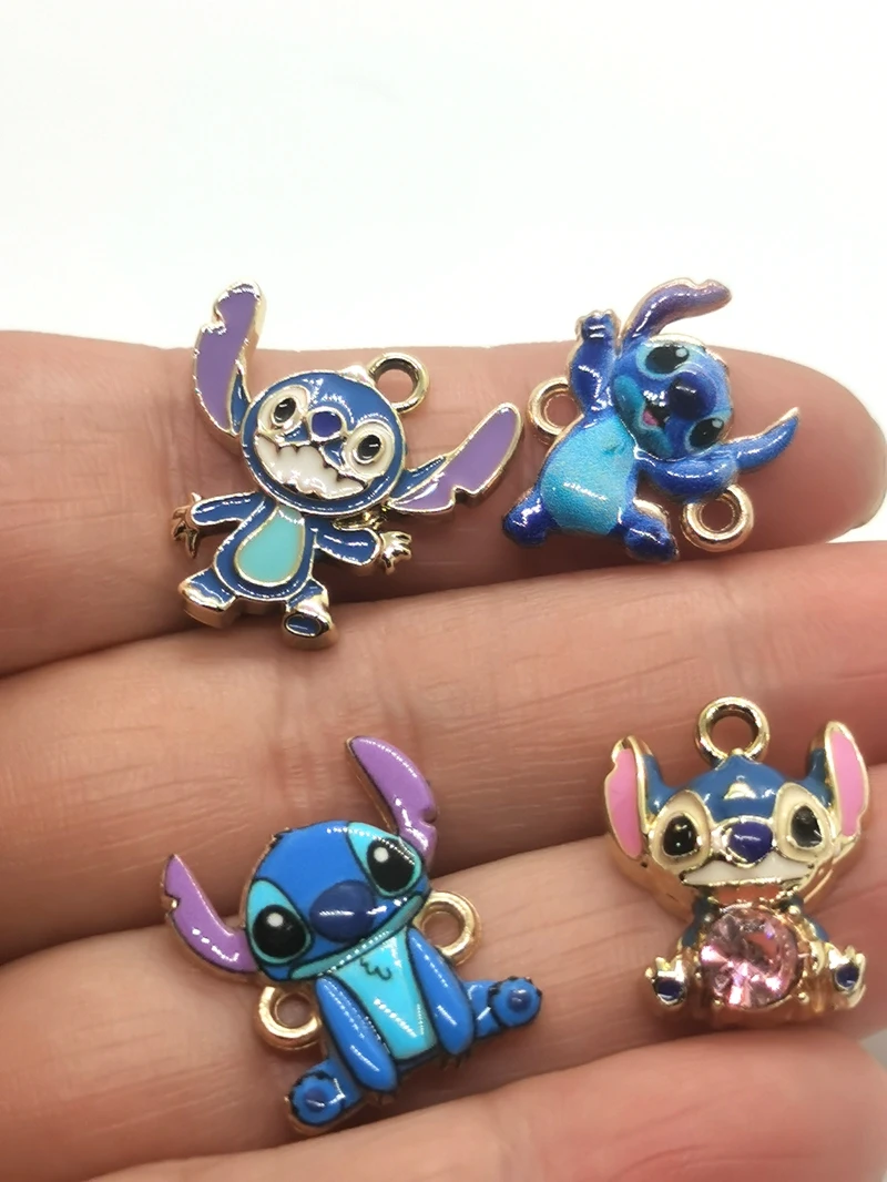 الكثير الكرتون 10 قطع ديزني غرزة سحر الأقراط DIY مفتاح سلسلة قلادة قلادة سوار مجوهرات النتائج اليدوية هدية #3