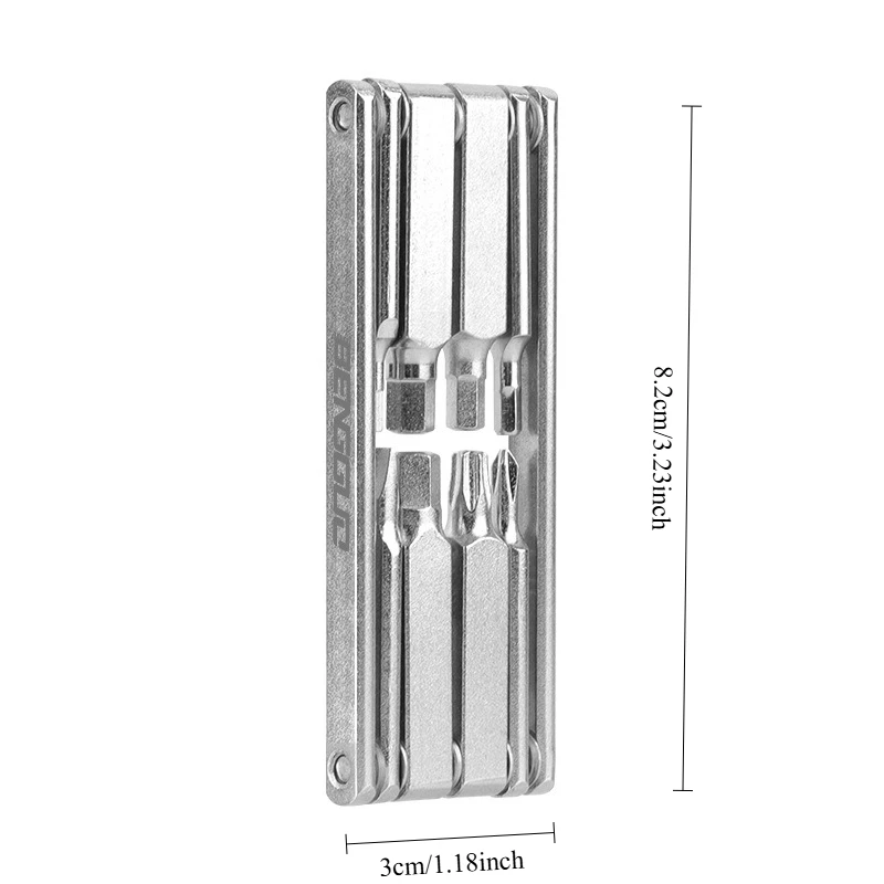أداة إصلاح الدراجة، أداة إصلاح متعددة الوظائف للدراجة الجبلية، 8 في 1، مفتاح ربط محمول قابل للطي