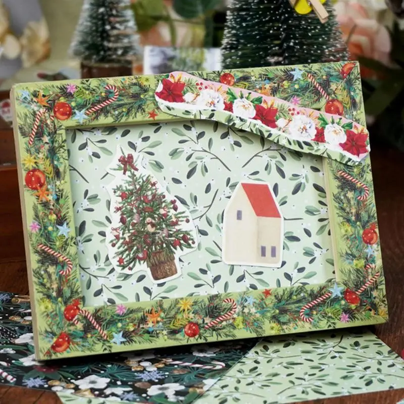 عيد الميلاد ملصقات الكرتون عطلة الشتاء المغلف ملصقات الشتاء عطلة المغلف ملصقات عيد الميلاد ملصقات تسميات لفة