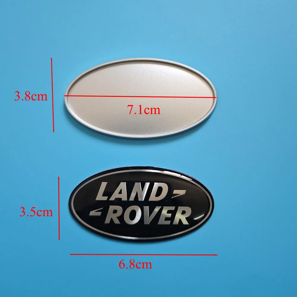 3pcs Aluminium Logo Land Rover Emblem Car Front Sticker Rear Trunk Fender Badge For Land Rover Freelander Discovery Defender