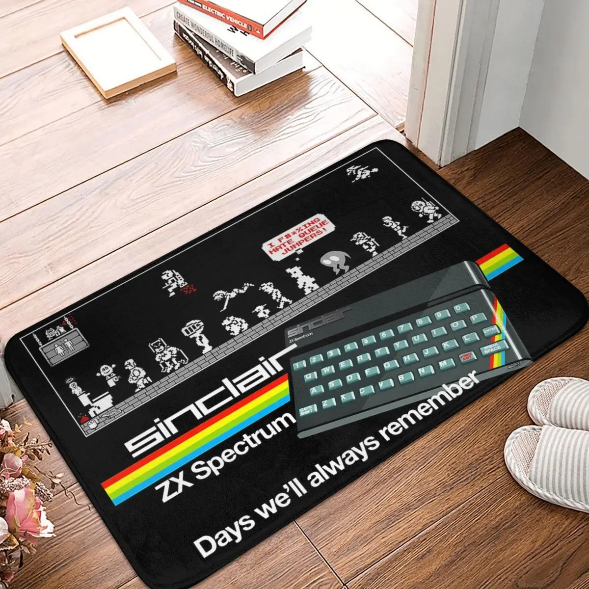 ZX SPECTRUM QUEUE JUMPERS Coasters (Set Of 4) Doormat Kitchen Entrance Home Floor Mat Anti-slip Carpet Rug for Room Footpad Mats