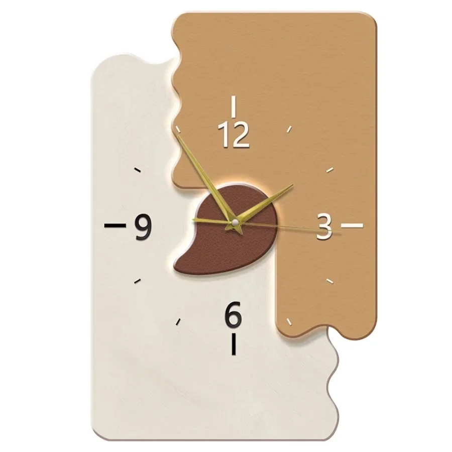 Home Wall Clock Decoration Hand Art Wooden Unique Round Living Room Wall Clock Pieces Gift Number Modern White Saat Home Decor