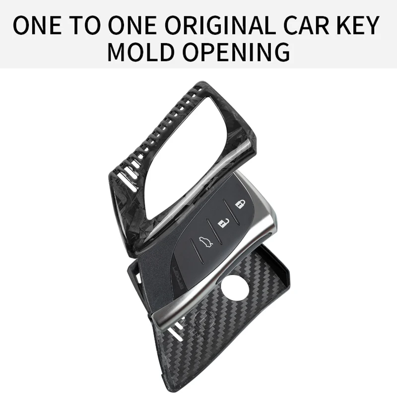 Carbon Fiber Key Fob Cover for Lexus ES200-ES350 GX460 LC500 LS350 LS500h LX600 NX300h UX200 UX250h UX260h Smart Car Remote Key