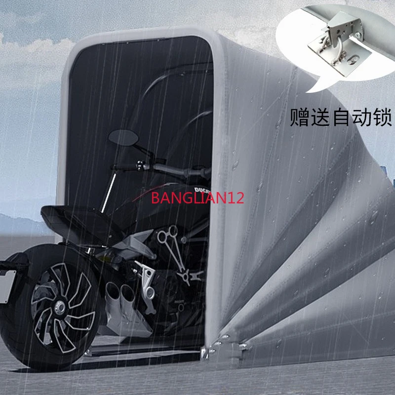 Car hood, semi-automatic windproof and sun-proof foldable outdoor dust shed