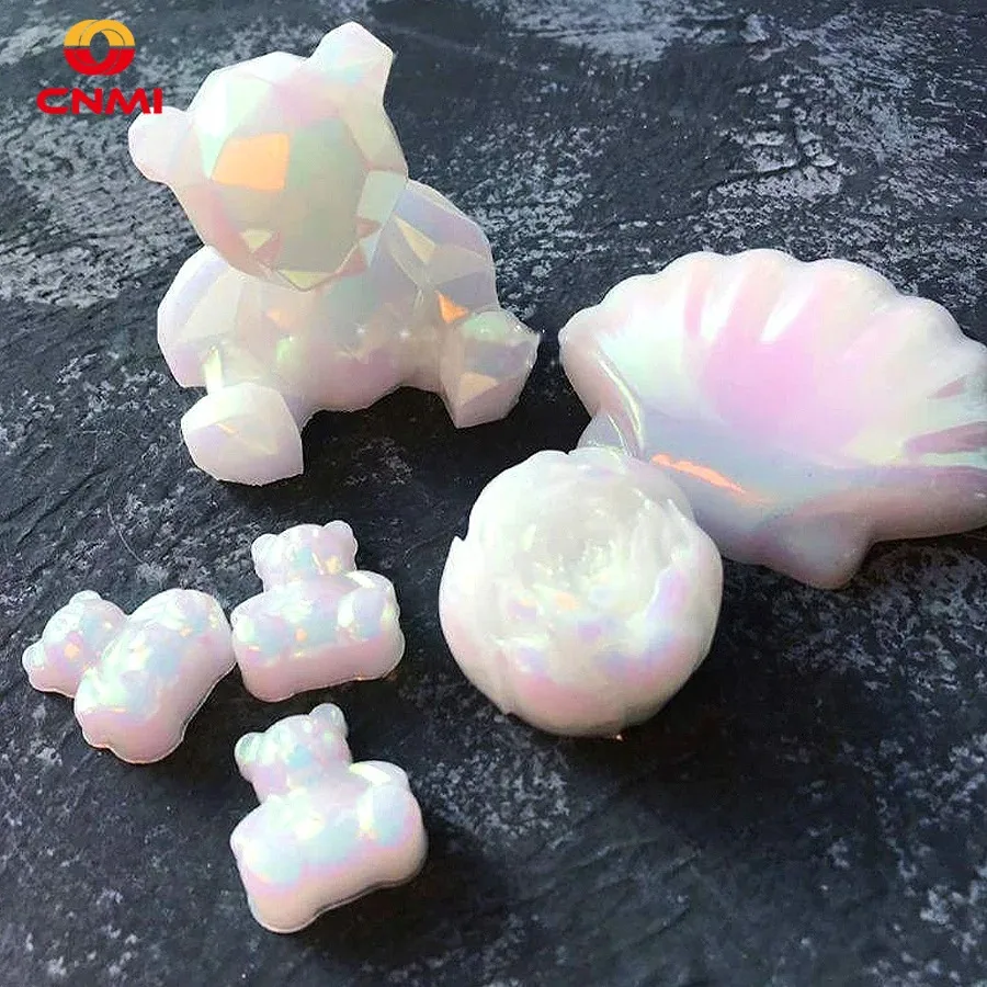100g Bulk Polarized White Pearl Mica Pigment Chameleon Chrome Pigment for Car Paint Cosmetics Manicure Mica Dust Slime Dye