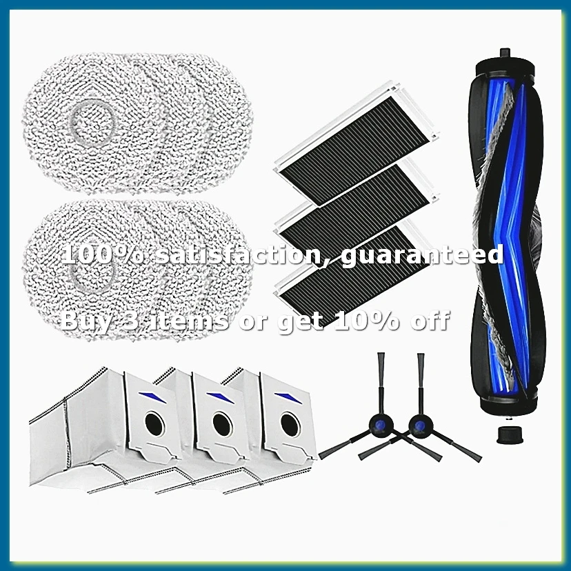 For Debot N30 Omni/N30 Pro Omni Robot Vacuum Accessories Main Side Brush Hepa Filter Rag Dust Bag Parts-AD33