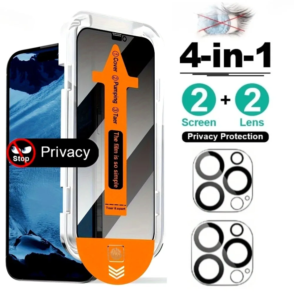 Полноэкранная защитная пленка 4 в 1 для iPhone 17 16 15 14 Pro Max 16e, пленка для объектива камеры iPhone 11 12 13 Pro Mini 15 14 Plus