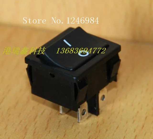 [SA]Power switch Taiwan New SCI -way rocker switch legs in black square Rocker Switch R13-33A 4P2T--50pcs/lot