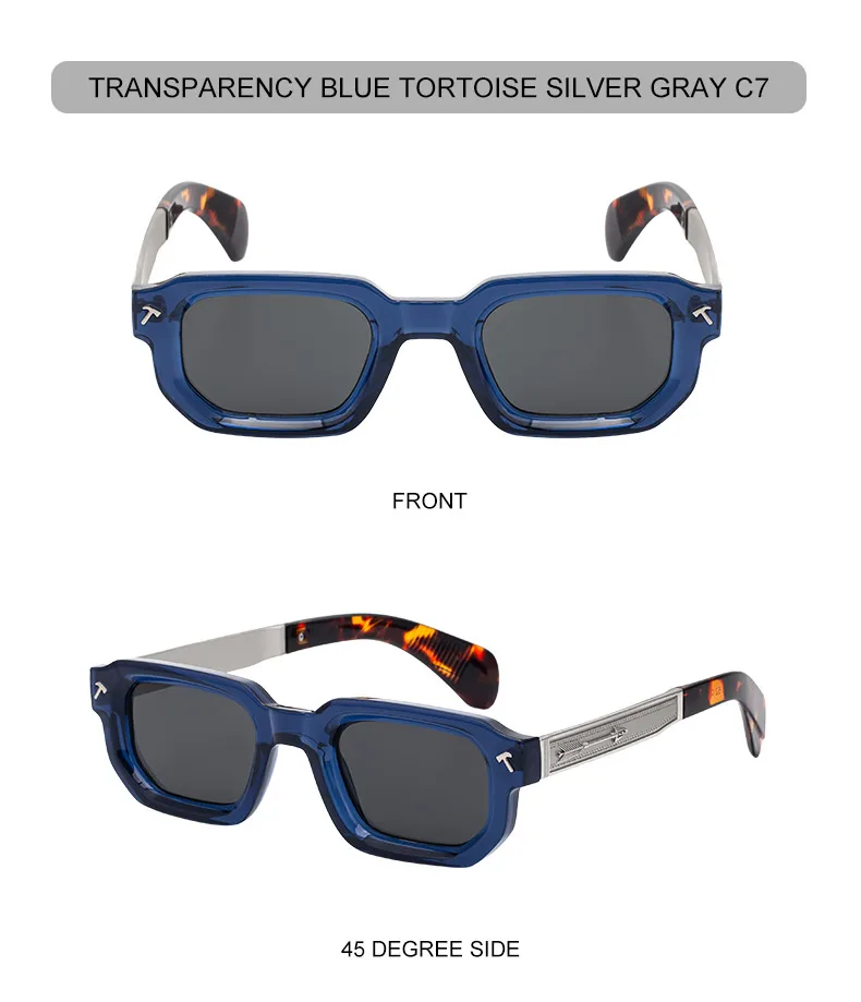 Polarisierte quadratische Sonnenbrille für Herren 2026 – Luxusmarke, Vintage-Rechteck-Sonnenbrille, klassische Fahrbrille für Männer, UV400-Schutz – Detail 21