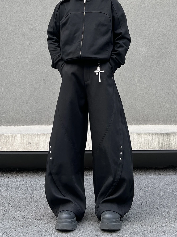 

Мужские повседневные брюки Cleanfit American Style: свободные, широкие, с эффектом драпировки, для молодежи, на все сезоны