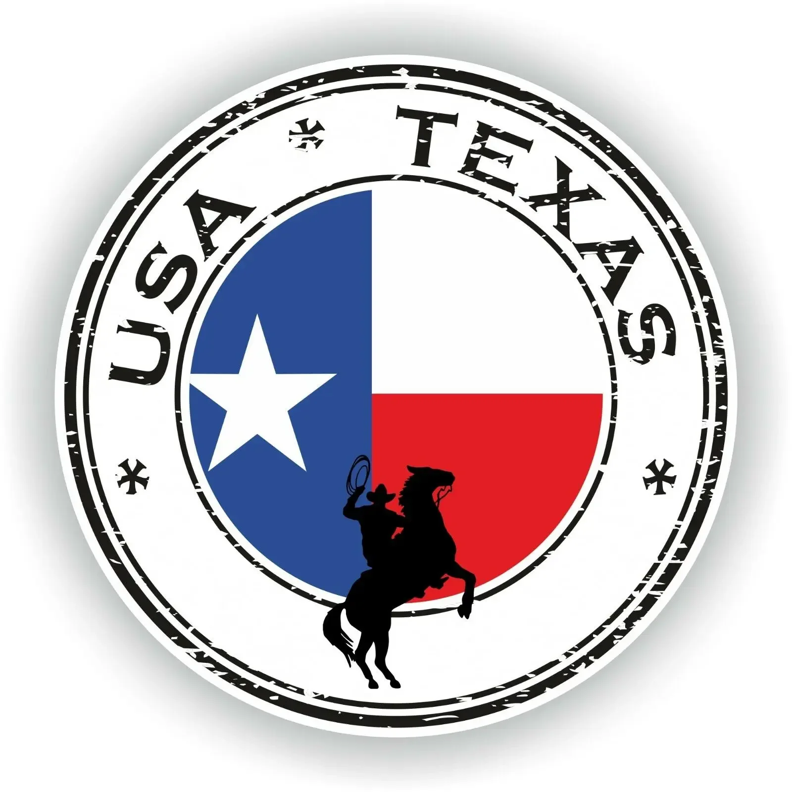 USA Texas Cowboy Stamp Seal Sticker Decal for Car Laptop Tablet Fridge decals stickers