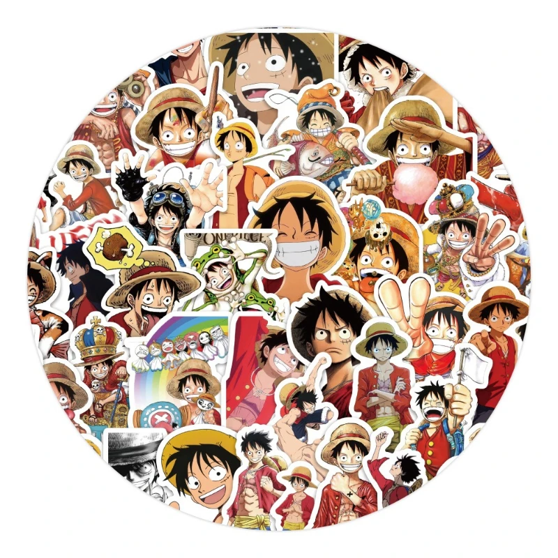 One Piece anime character Luffy cartoon graffiti stickers for decorating water cups,phone cases,luggage,DIY sticker decoration view 6