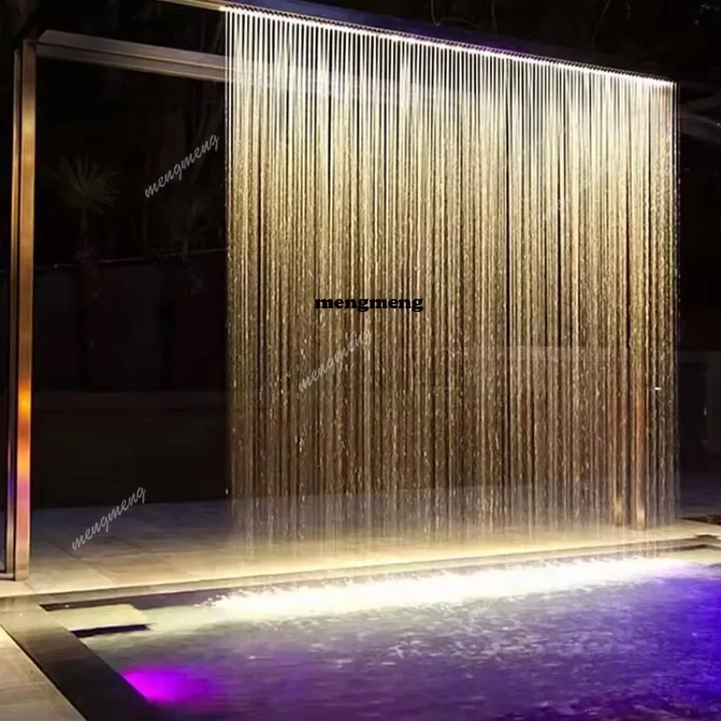Hot sales 304 stainless steel water curtain waterfall rain curtain outdoor landscape fountain water curtain wall water screen wi