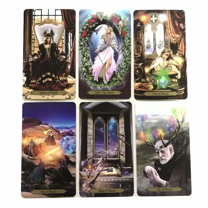 Hot sales Barbara Wizards Tarot Oracle Tarot Fate Divination Prophecy Card Family Party Game Tarot 78 Card Deck PDF Guide