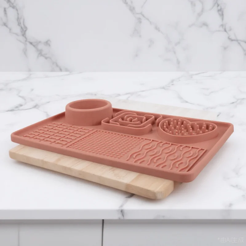 

Pet Slow Feeder Silicone Licking Mat Non-Slip Lick Pad Suction Cup Slow Eating Dog Cat Food Accessory Silicone Pet Food Mat