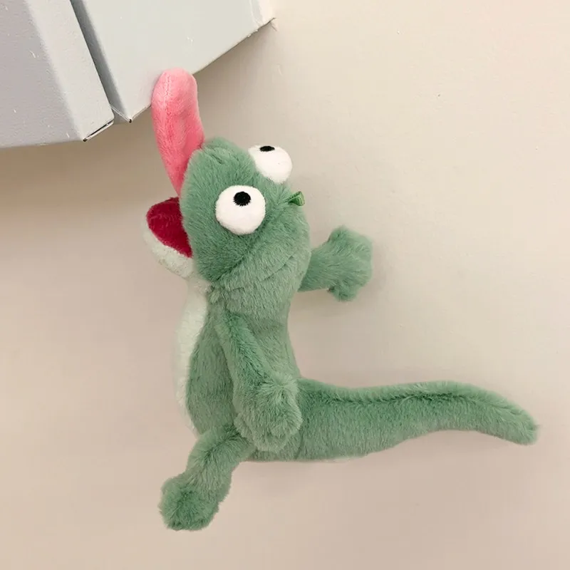 Lustiger schreiender Eidechsen-Plüschanhänger mit magnetischer Zunge, kreativer hässlich-süßer Chamäleon-Quietsch-Anhänger, Stressabbau-Geschenk für Freunde und Kinder – Detail 4