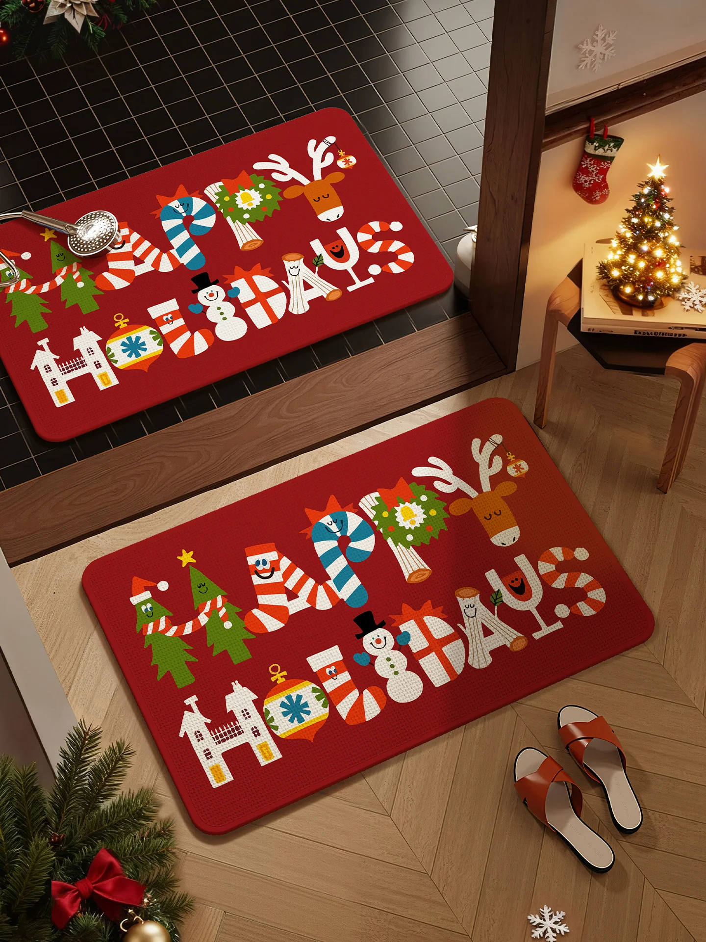 

Batoom Decorative Mat Anti-Slip Entrance Doormat Artificial Linen ower Room Floor Mat Toilet Foot Mat Cisas Decoration