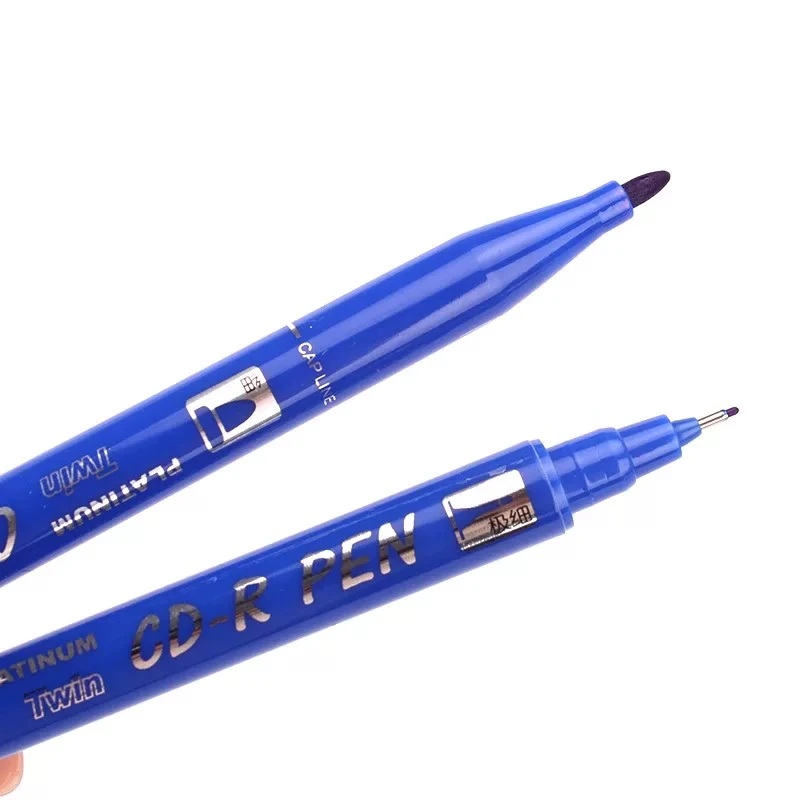 

Platinum CPM-29 Dual Tip Marker Pen Oil-based Waterproof CD DVD Marker Pen Anti-wear Fine Liner Pen DIY Graffiti Outline Pen