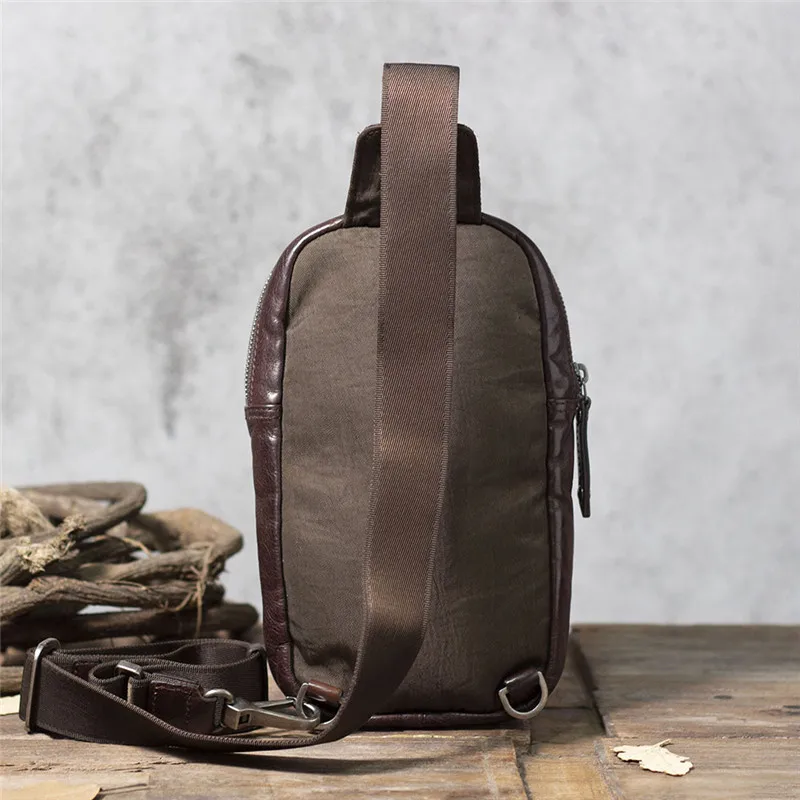 PNDME Fashion Outdoor Leisure Genuine Leather Men Chest Bag Designer High Quality Luxury Natural Real Cowhide Youth Shoulder Bag