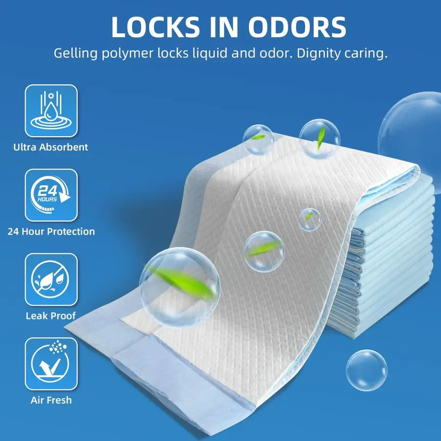 Count Extra Large Chucks 36x36 Thicken Elderly Adults Incontinence Bed Pads Disposable, Heavy Duty Absorbency Underpads Waterpro