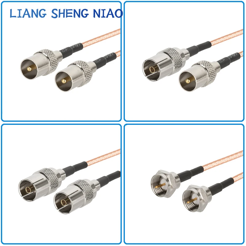 Cable Coaxial RG316 de TV macho a SMA macho hembra, conector Anlge derecho, engarce RF a F para Cable de baja pérdida, entrega rápida, línea Coaxial RF