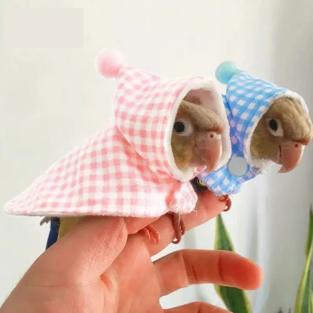 Cálido invierno pájaro capa disfraz Cosplay traje sombrero con capucha ropa mascota pájaro accesorios reutilizable lavable Cosplay foto Pr