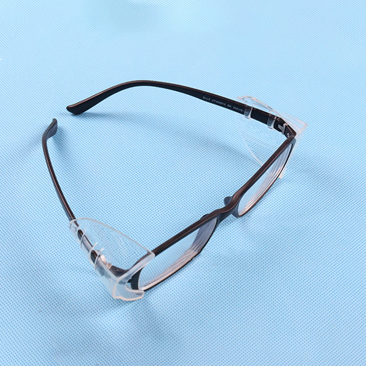 

5 Pairs Glasses Side Shields Clear TPU Lightweight Protective Eyewear Safety Goggles Sideshield Spatter Proof