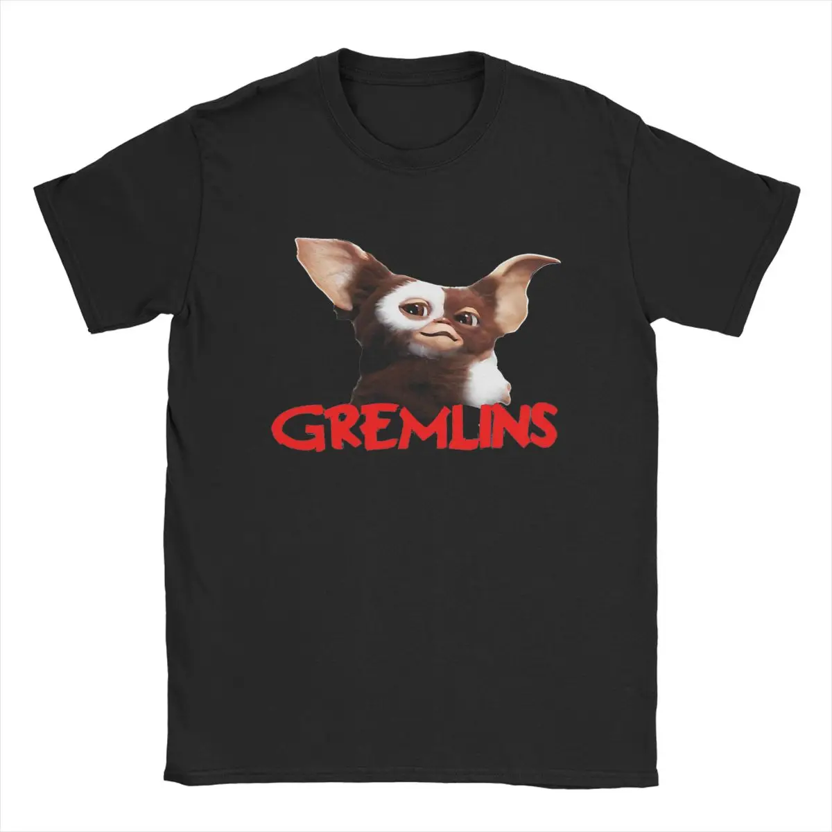 노벨티 Gremlins 남성용 크리스마스 티셔츠, O넥 100% 코튼 티셔츠, 80 년대 영화 모그와이 몬스터 반팔 티 프린트 상품