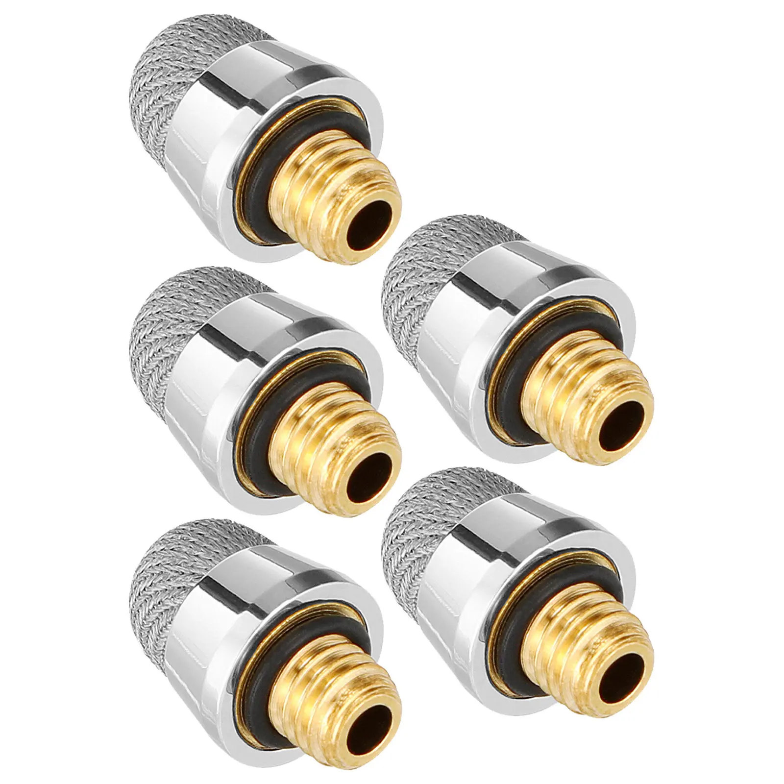 5Pcs 6.4mm M5 Thread Conductive Stylus Tip Electroplated Brass Replacement Nib for Touchscreen Writing Drawing