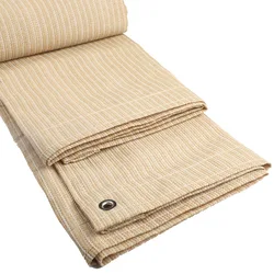 260GSM Thicken 96% Anti UV Beige HDPE Sun Shade Net Outdoor Pergolas Canopy Balcony Safety Privacy Screen Mesh With Brass Rings