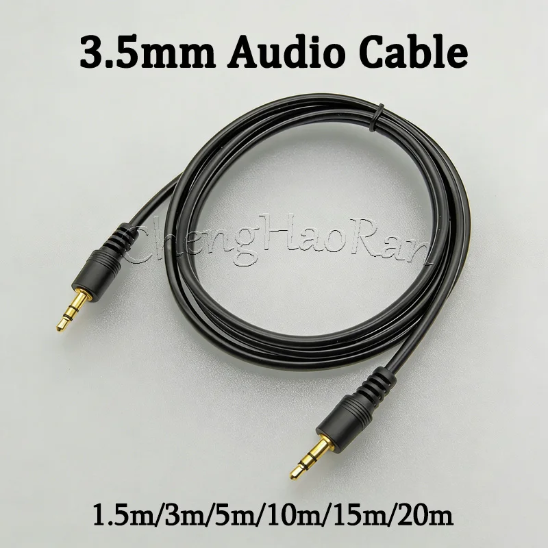 1PC 1.5m/3m/5m/10m/15m/20m 3.5mm Stereo Audio Extension Cable Cord for Headphone TV Computer Laptop MP3/MP4 Earphone E3