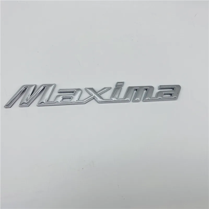 For Maxima Emblem Lower Case Letters Rear Trunk Lid Logo Name plate Badge Car Stickers