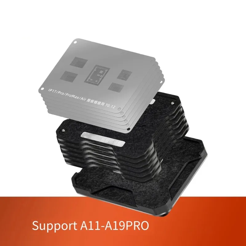 PHILE-For Mobile Phone Compatible BGA Reballing Stencil A11-A19 Pro Plate Moving And Tin Planting Table Kit BGA