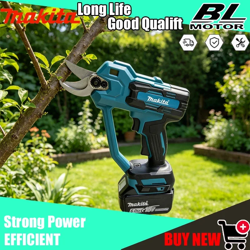 

Makita Brushless Pruning Shears 35mm Cordless Electric Tool Branch Pruner Scissors High-power Cutter for 18V Power Tool